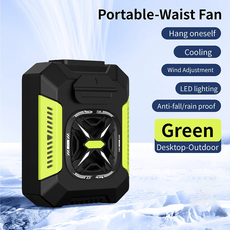 Portable Waist Clip Fan with Power Bank (5000mAh)