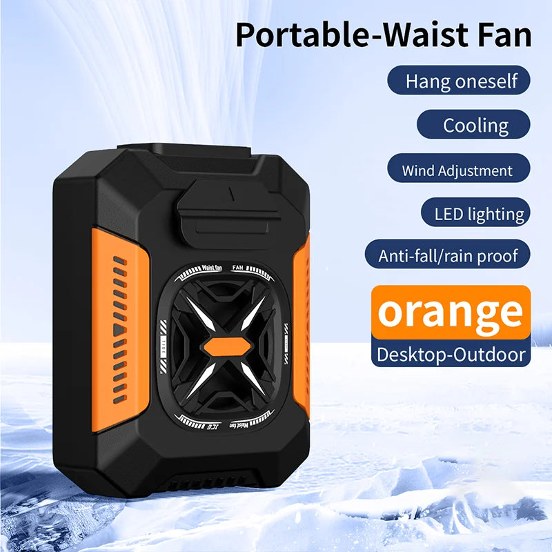 Portable Waist Clip Fan with Power Bank (5000mAh)