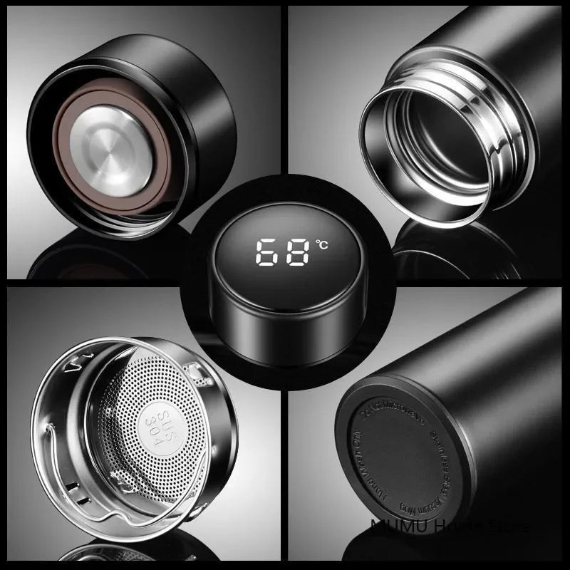 500ml Smart Temperature Display Cold Water Bottle