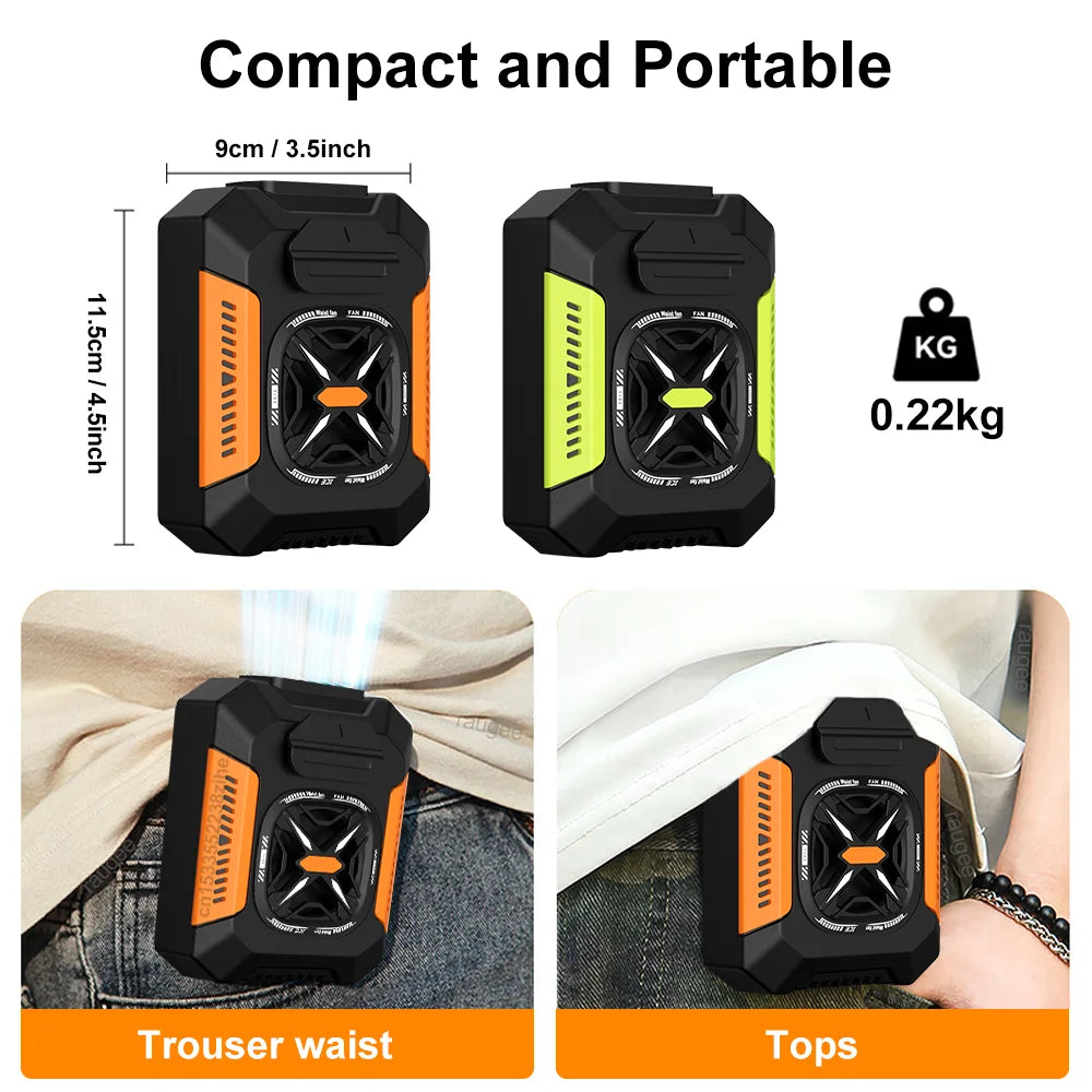 Portable Waist Clip Fan with Power Bank (5000mAh)